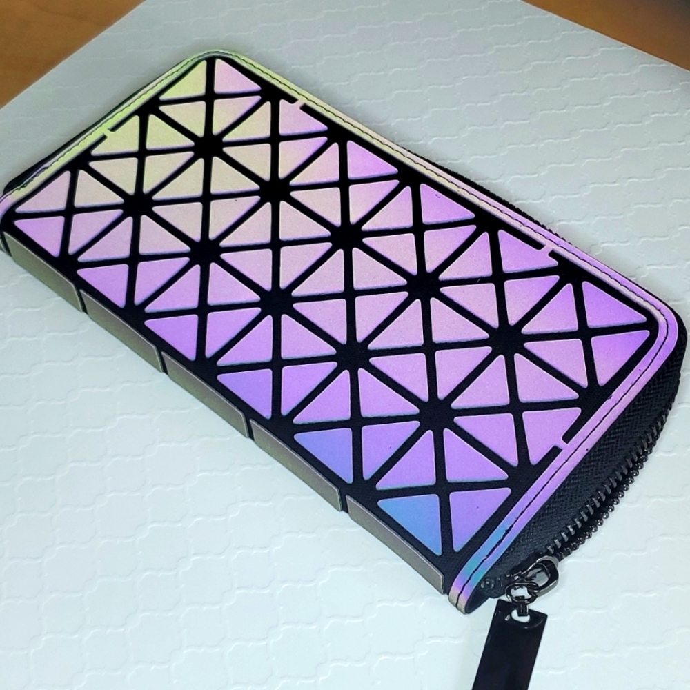 Reflective Wallet, Zipper Wallet, Hard Shell Wallet